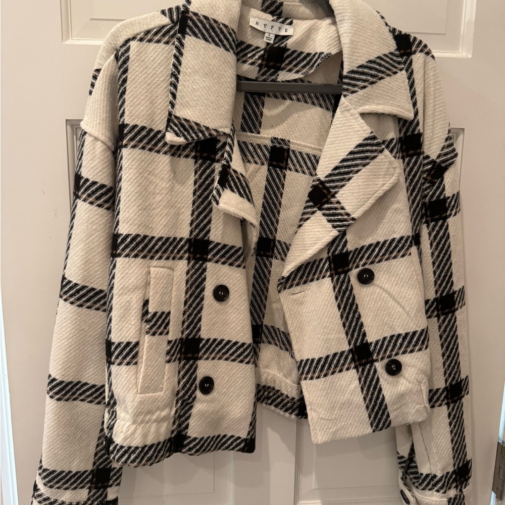 HYFVE Black and White Checkered Blazer